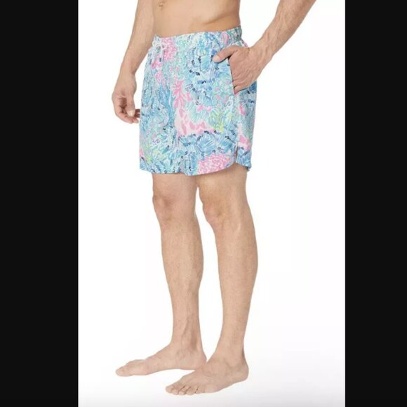 Lilly Pulitzer Mens Capri Trunk Sink or Swim shorts beach pool preppy resortwear - Picture 3 of 11